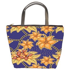 Seamless-pattern Floral Batik-vector Bucket Bag by nateshop