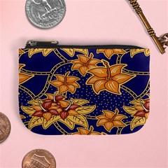 Seamless-pattern Floral Batik-vector Mini Coin Purse by nateshop