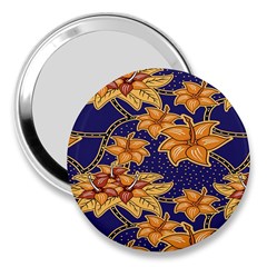 Seamless-pattern Floral Batik-vector 3  Handbag Mirrors by nateshop