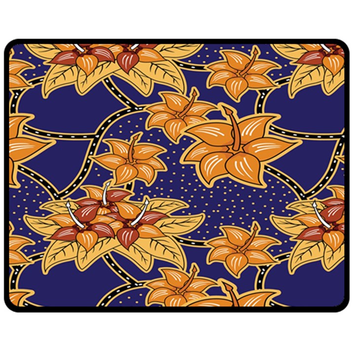 Seamless-pattern Floral Batik-vector Double Sided Fleece Blanket (Medium) 