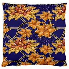 Seamless-pattern Floral Batik-vector Standard Flano Cushion Case (one Side) by nateshop