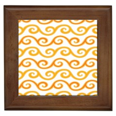 Seamless-pattern-ibatik-luxury-style-vector Framed Tile by nateshop