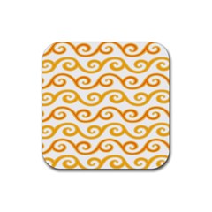 Seamless-pattern-ibatik-luxury-style-vector Rubber Coaster (square)