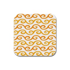 Seamless-pattern-ibatik-luxury-style-vector Rubber Square Coaster (4 Pack)