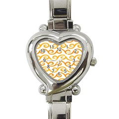 Seamless-pattern-ibatik-luxury-style-vector Heart Italian Charm Watch by nateshop