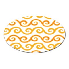 Seamless-pattern-ibatik-luxury-style-vector Oval Magnet by nateshop