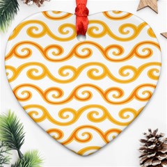 Seamless-pattern-ibatik-luxury-style-vector Heart Ornament (two Sides)