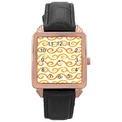 Seamless-pattern-ibatik-luxury-style-vector Rose Gold Leather Watch  by nateshop