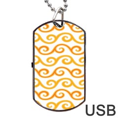 Seamless-pattern-ibatik-luxury-style-vector Dog Tag Usb Flash (one Side) by nateshop