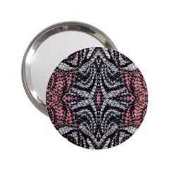 Pink Grey Repeats Symmetry 2 25  Handbag Mirrors by kaleidomarblingart