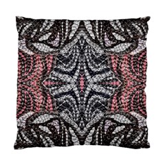 Pink Grey Repeats Symmetry Standard Cushion Case (one Side) by kaleidomarblingart