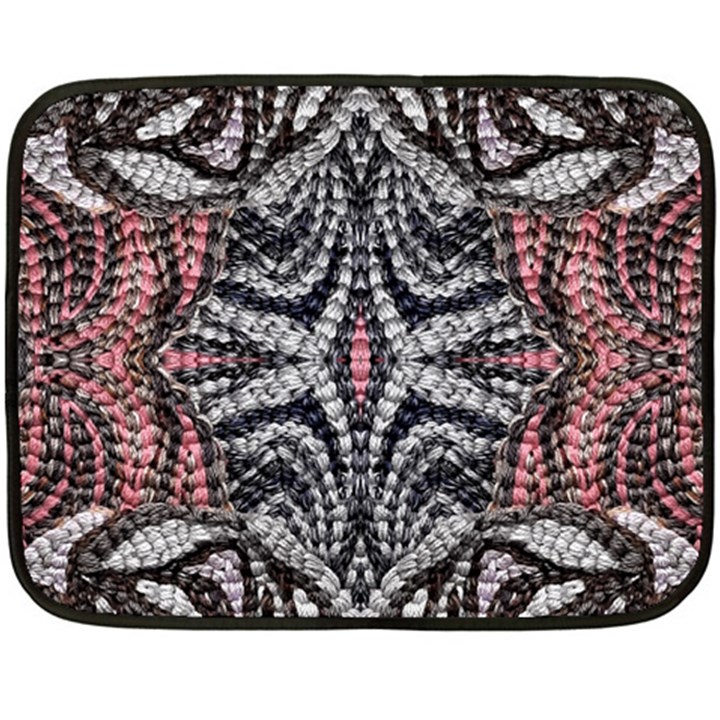 Pink Grey Repeats Symmetry Fleece Blanket (Mini)