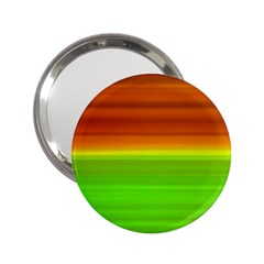 Orange And Green Blur Abstract Print 2 25  Handbag Mirrors