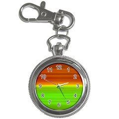 Orange And Green Blur Abstract Print Key Chain Watches by dflcprintsclothing