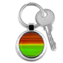 Orange And Green Blur Abstract Print Key Chain (round) by dflcprintsclothing