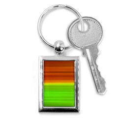 Orange And Green Blur Abstract Print Key Chain (rectangle) by dflcprintsclothing