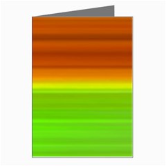 Orange And Green Blur Abstract Print Greeting Card by dflcprintsclothing