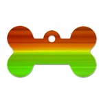 Orange And Green Blur Abstract Print Dog Tag Bone (Two Sides) Front