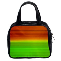 Orange And Green Blur Abstract Print Classic Handbag (two Sides) by dflcprintsclothing