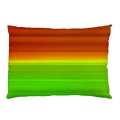 Orange And Green Blur Abstract Print Pillow Case by dflcprintsclothing