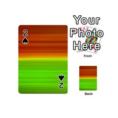 Orange And Green Blur Abstract Print Playing Cards 54 Designs (mini)