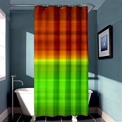 Orange And Green Blur Abstract Print Shower Curtain 36  X 72  (stall) 