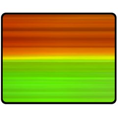 Orange And Green Blur Abstract Print Double Sided Fleece Blanket (medium) 