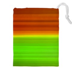 Orange And Green Blur Abstract Print Drawstring Pouch (5xl) by dflcprintsclothing