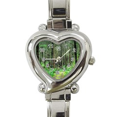 Forest Woods Nature Landscape Tree Heart Italian Charm Watch by Celenk