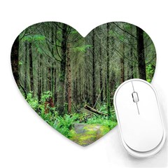 Forest Woods Nature Landscape Tree Heart Mousepad by Celenk