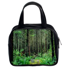 Forest Woods Nature Landscape Tree Classic Handbag (two Sides) by Celenk