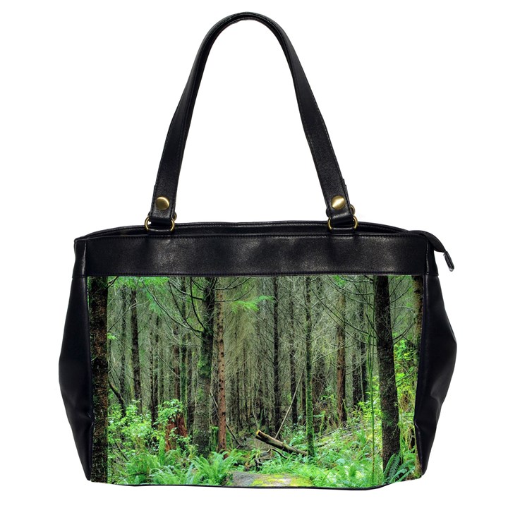 Forest Woods Nature Landscape Tree Oversize Office Handbag (2 Sides)