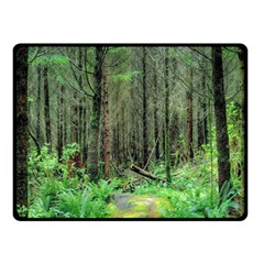 Forest Woods Nature Landscape Tree Double Sided Fleece Blanket (small)  by Celenk