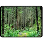 Forest Woods Nature Landscape Tree Double Sided Fleece Blanket (Large)  80 x60  Blanket Front