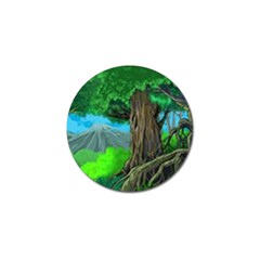 Green Forest Tropical Jungle Tree Wood Nature Golf Ball Marker (10 Pack) by Wegoenart