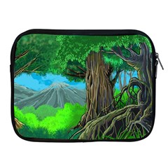 Green Forest Tropical Jungle Tree Wood Nature Apple Ipad 2/3/4 Zipper Cases by Wegoenart