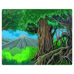 Green Forest Tropical Jungle Tree Wood Nature Double Sided Flano Blanket (Medium)  60 x50  Blanket Front