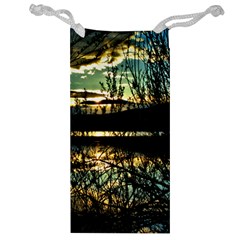 Forest Sunset Dusk Reflection Jewelry Bag