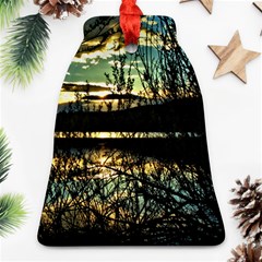 Forest Sunset Dusk Reflection Bell Ornament (two Sides) by Wegoenart