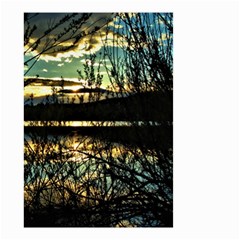 Forest Sunset Dusk Reflection Small Garden Flag (two Sides) by Wegoenart