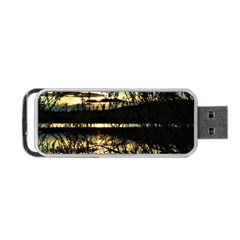 Forest Sunset Dusk Reflection Portable Usb Flash (one Side) by Wegoenart