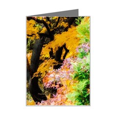 Japan Garden Color Tree Zen Mini Greeting Card by Wegoenart