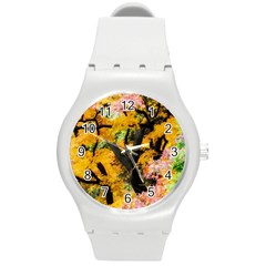 Japan Garden Color Tree Zen Round Plastic Sport Watch (m) by Wegoenart