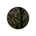 Tree Moss Forest Bark Wood Trunk Rubber Round Coaster (4 pack) Front