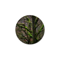 Tree Moss Forest Bark Wood Trunk Golf Ball Marker by Wegoenart