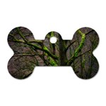 Tree Moss Forest Bark Wood Trunk Dog Tag Bone (One Side) Front