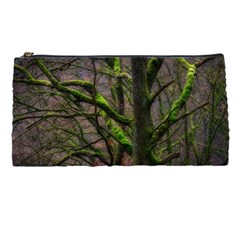 Tree Moss Forest Bark Wood Trunk Pencil Case by Wegoenart