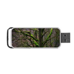 Tree Moss Forest Bark Wood Trunk Portable Usb Flash (two Sides) by Wegoenart