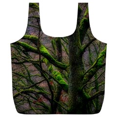 Tree Moss Forest Bark Wood Trunk Full Print Recycle Bag (xl) by Wegoenart