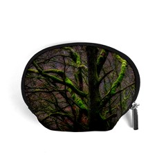 Tree Moss Forest Bark Wood Trunk Accessory Pouch (small) by Wegoenart